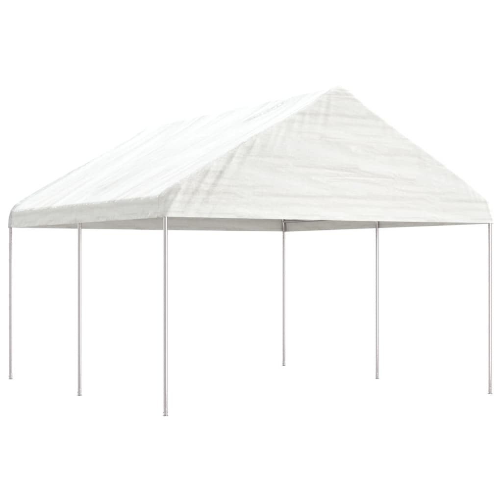 Thumbnail - vidaXL Pavillon, Partyzelt mit Dach Weiß 4,46x4,08x3,22 m Polyethylen