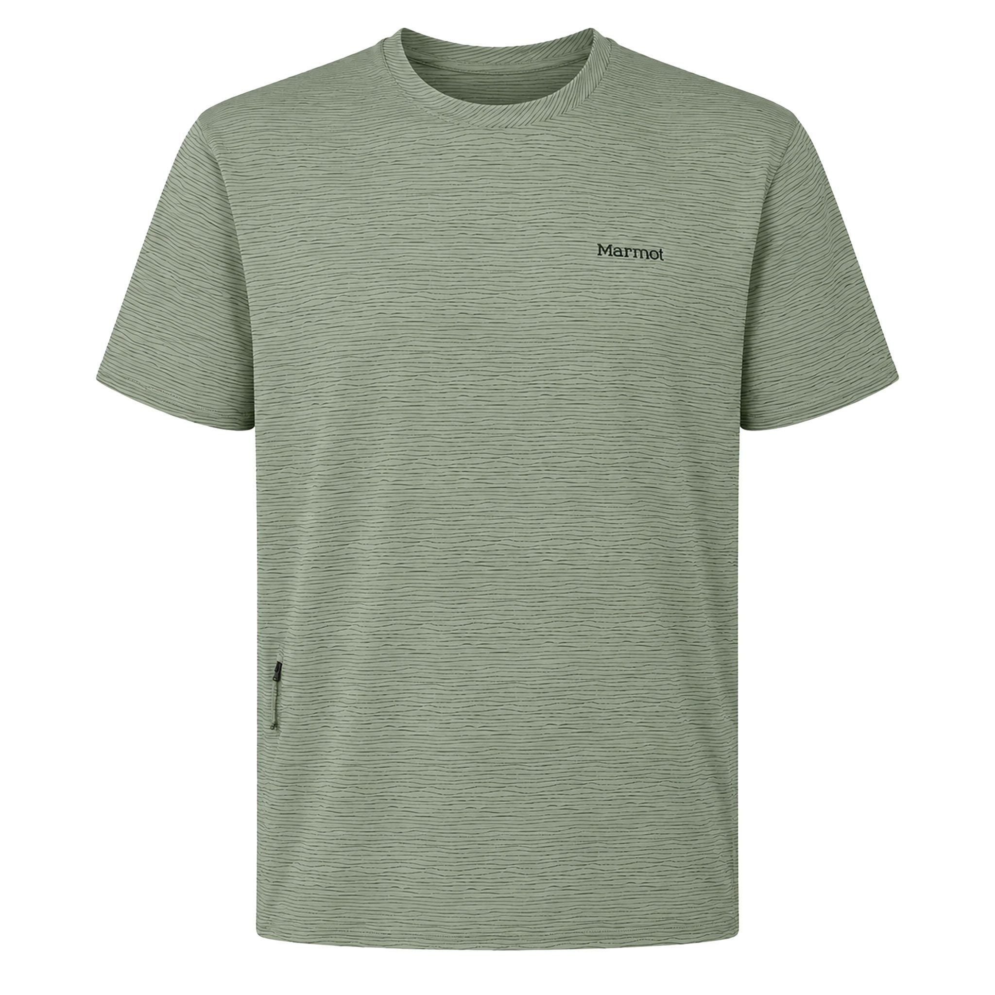 Marmot Funktionsshirt AirExchange UPF 50 Crew Short-Sleeve mit versteckter Reißverschlusstasche
