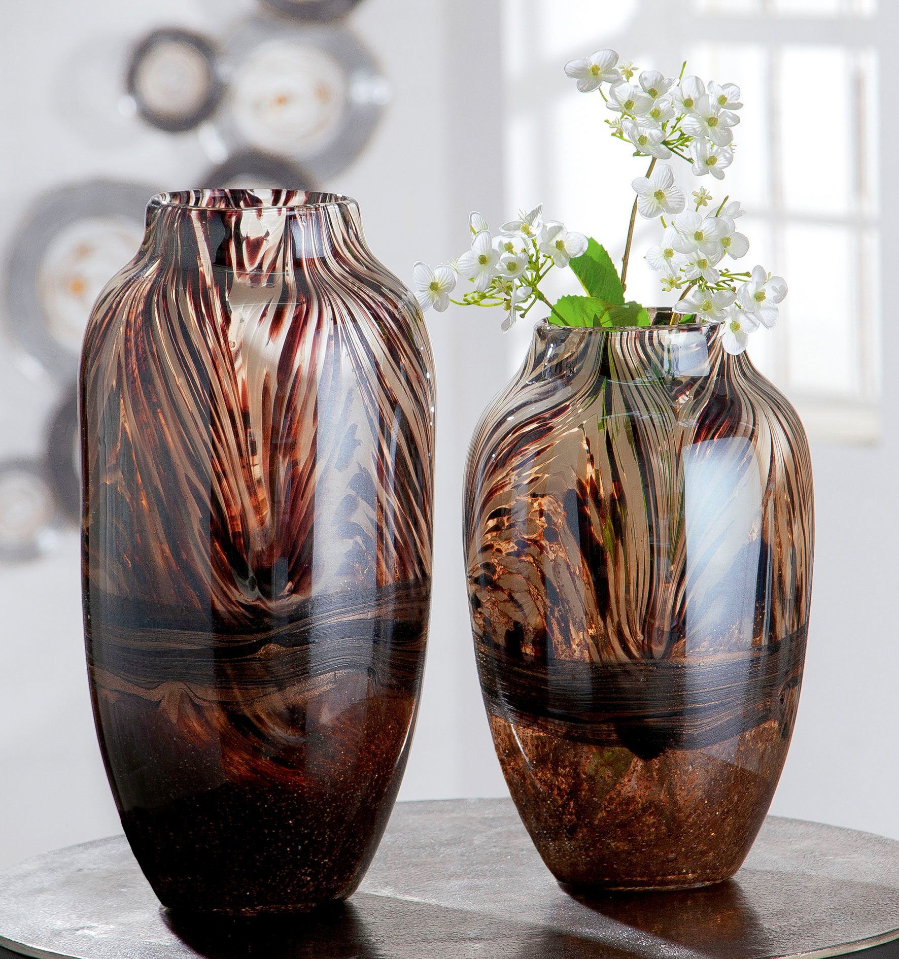 Alessia Gilde dekorative St), (1 aus Casablanca Vase by Blumenvase Glas, Tischvase