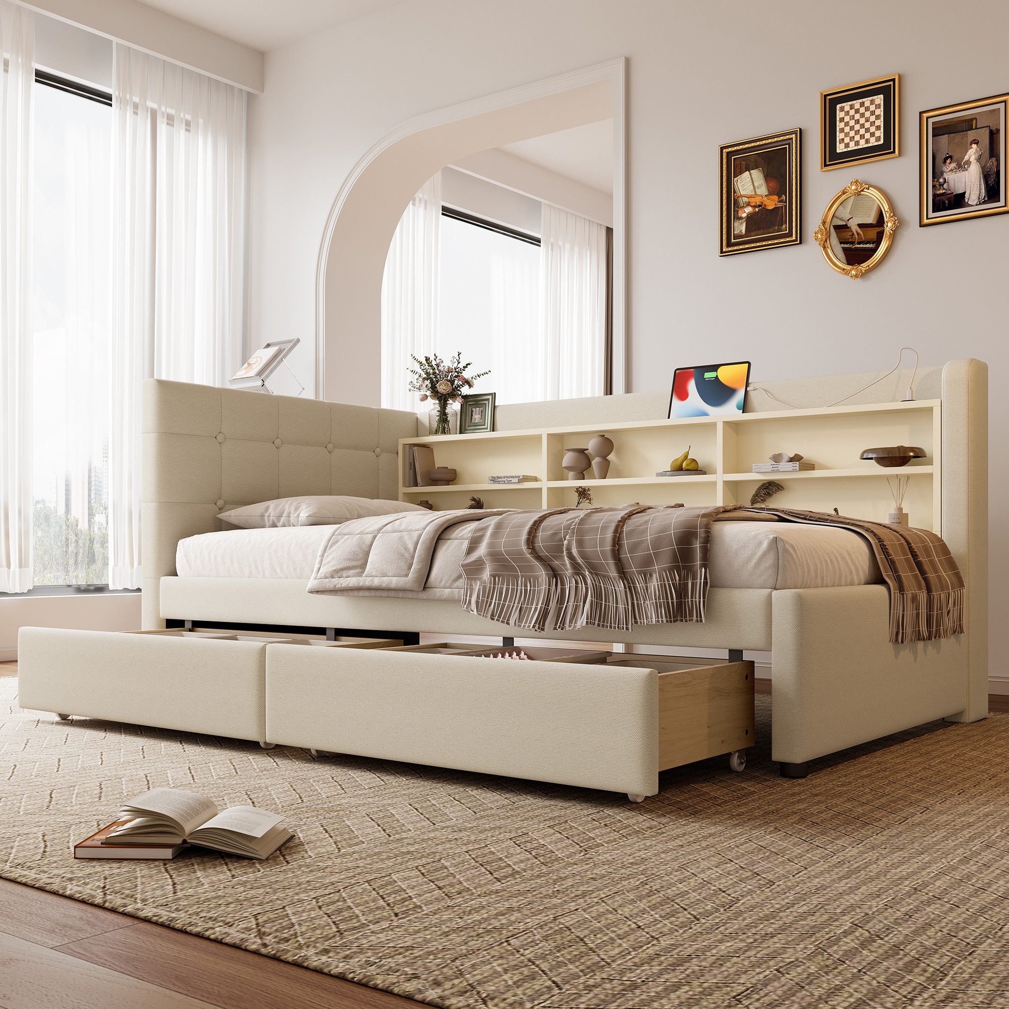 Flieks Daybett, Polsterbett Tagesbett Schlafsofa 90x200cm günstig online kaufen