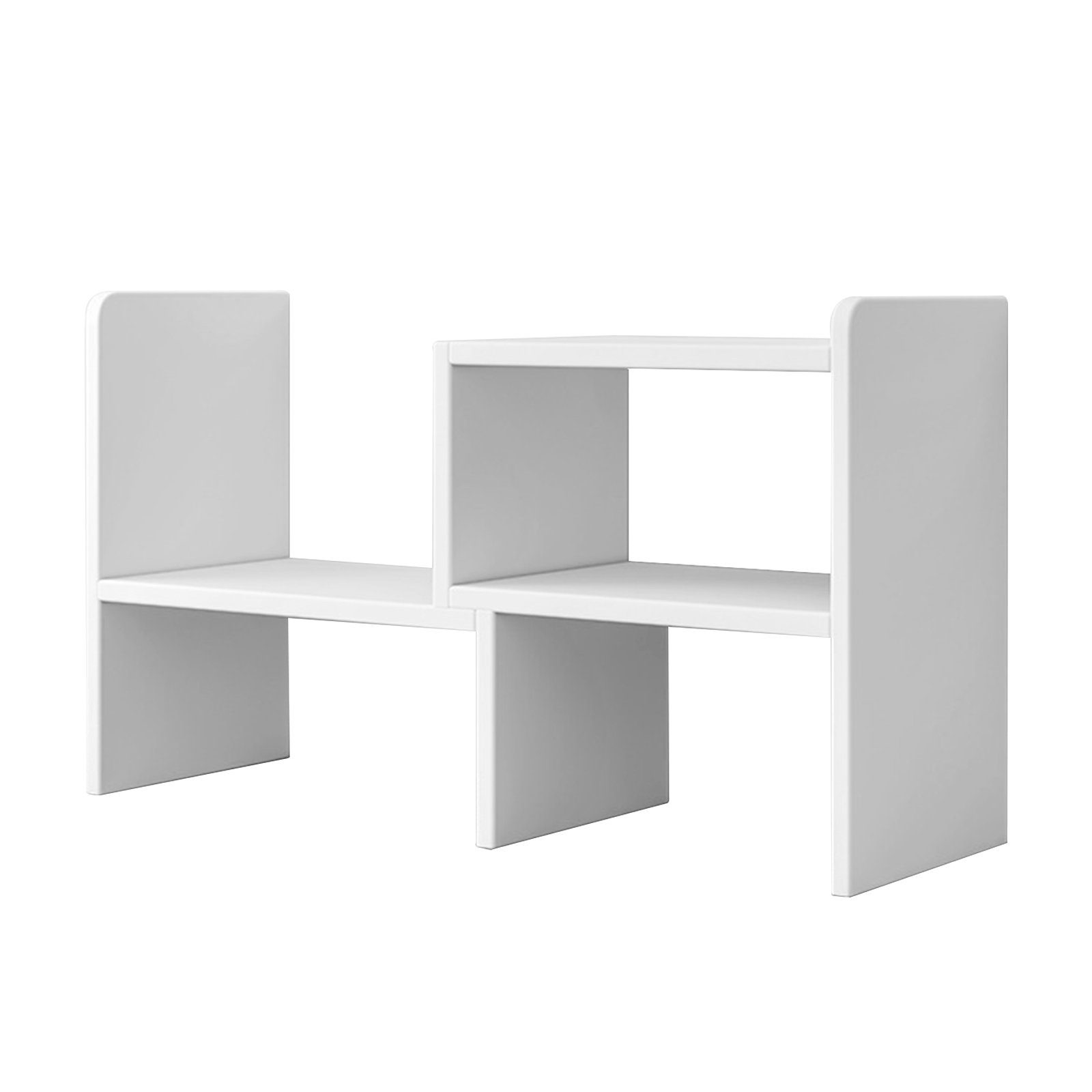 TWSOUL Desktop Bücherregal Basic Bücherregal, 4 Weiß Warmes Trennblätter