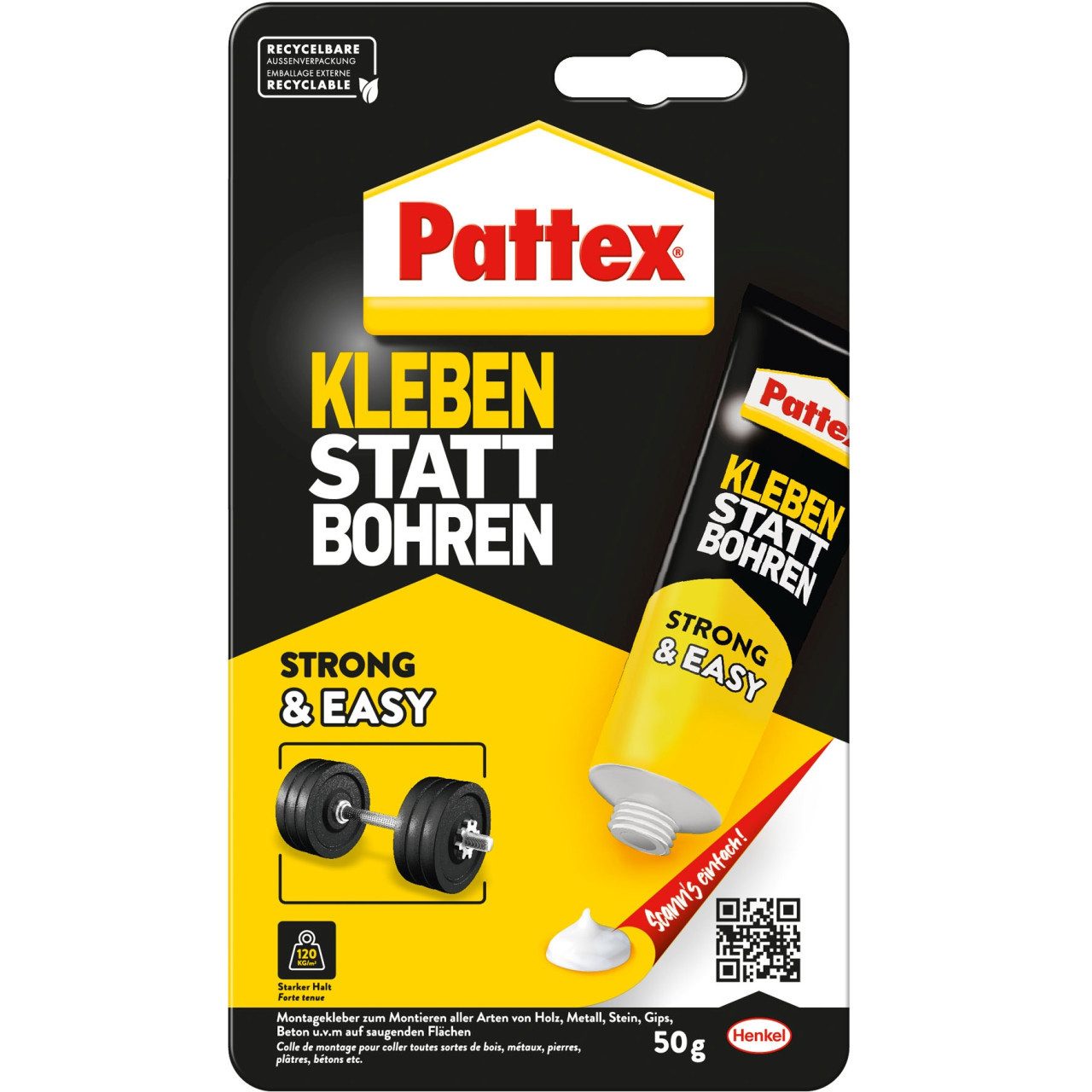 Pattex Montagekleber Pattex Kleben statt Bohren Montagekleber 50 g – Bild 4 von 5