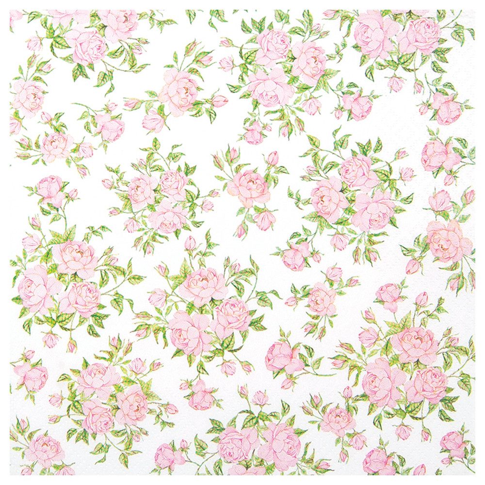 HOME FASHION Papierserviette Little Roses, (20 St), 5 oder 20 Stück