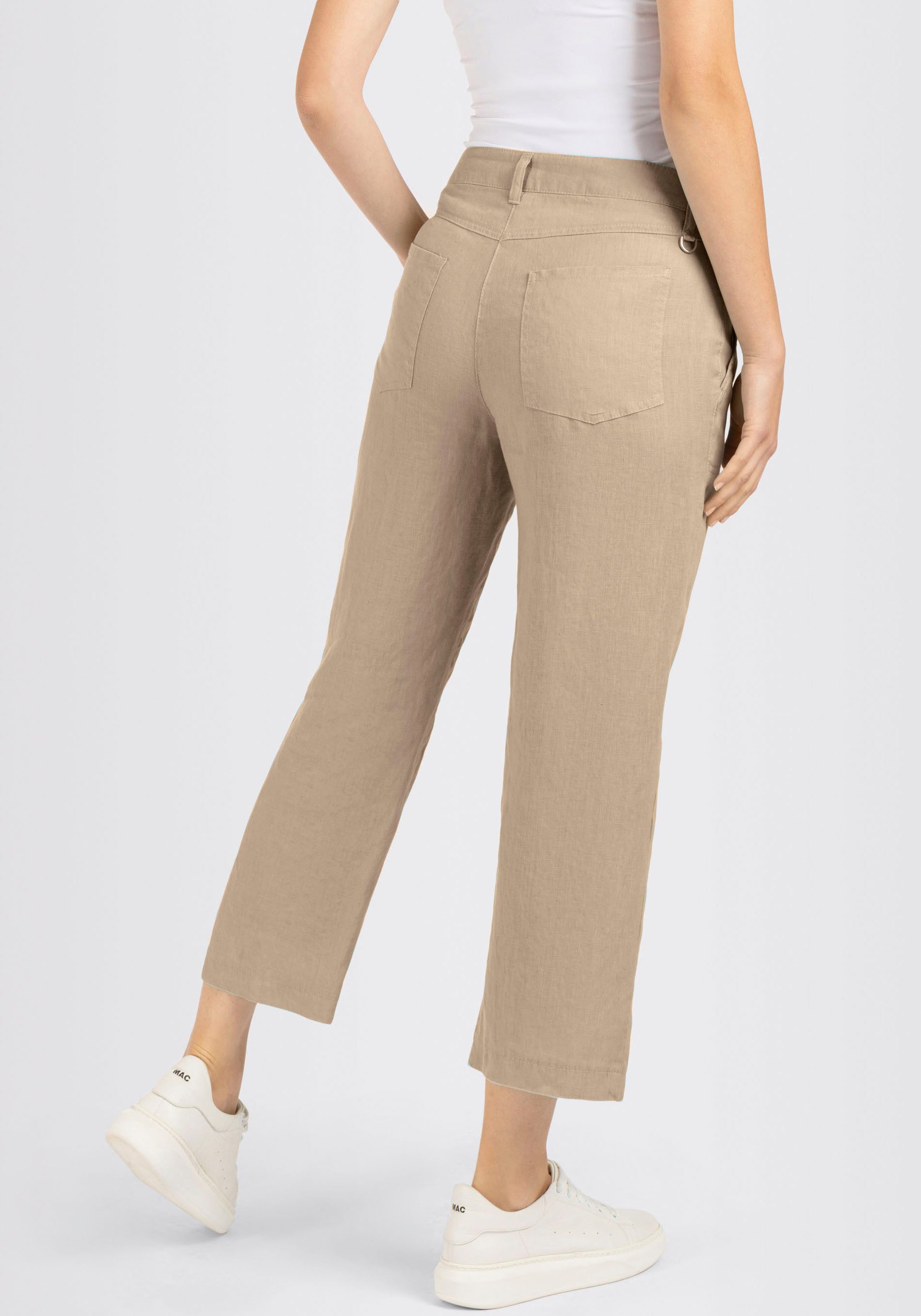 MAC Leinenhose NORA cropped Sommerhose temperaturausgleichend und angenehm auf der Haut