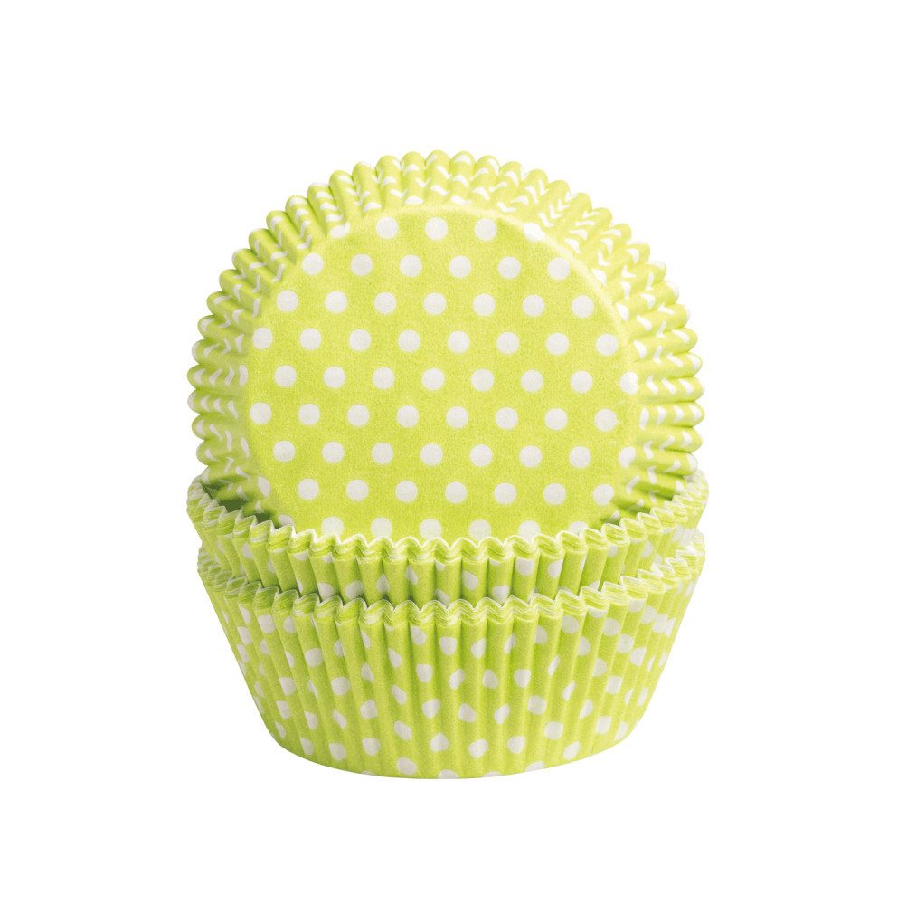 Demmler Muffinform Weiß-Limone - 60 Stk. - aus Pergamentersatz - zum Backen und Verzieren, fettdicht, lebensmittelecht und backfest bis 180°C - Made in Germany