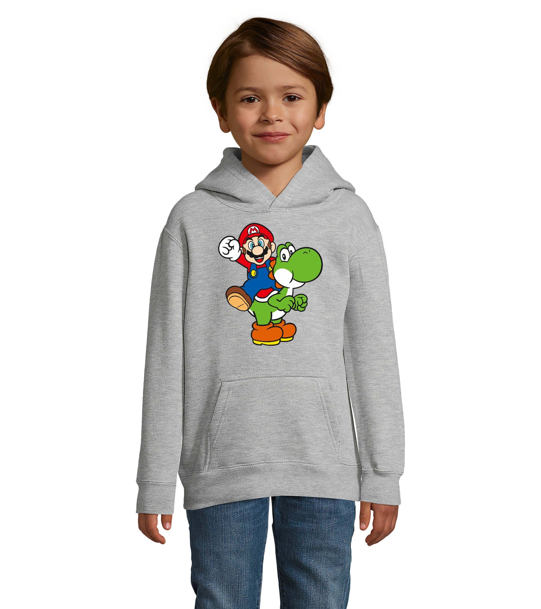 Hoodie Kinder Yoshi & Mario Konsole Super Retro Luigi
