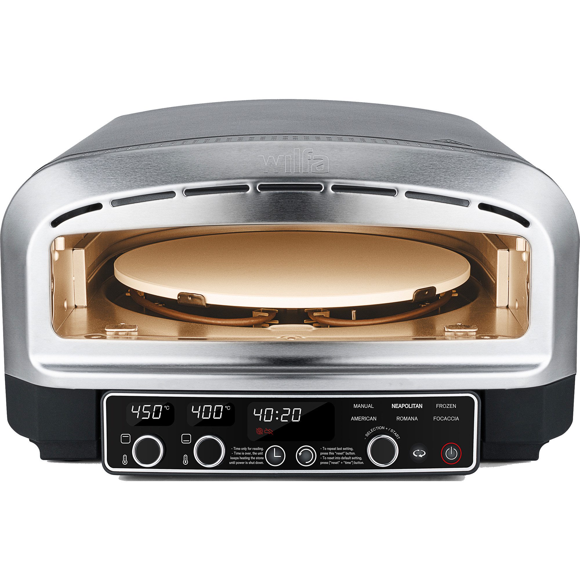 wilfa Elektrogrill Wilfa CRUST Elektrischer Pizzaofen PO2B-E2200