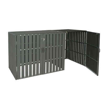 MCW Mülltonnenbox MCW-J28-B-1-E (1 St), Abschließbare Türen, Mülltonnen mit 80 bis 240 L Fassungsvermögen