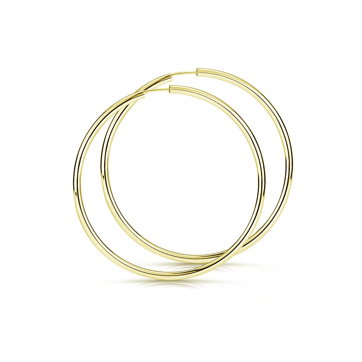 Paar Creolen Damen Gelbgold klassisch 47mm SO-83