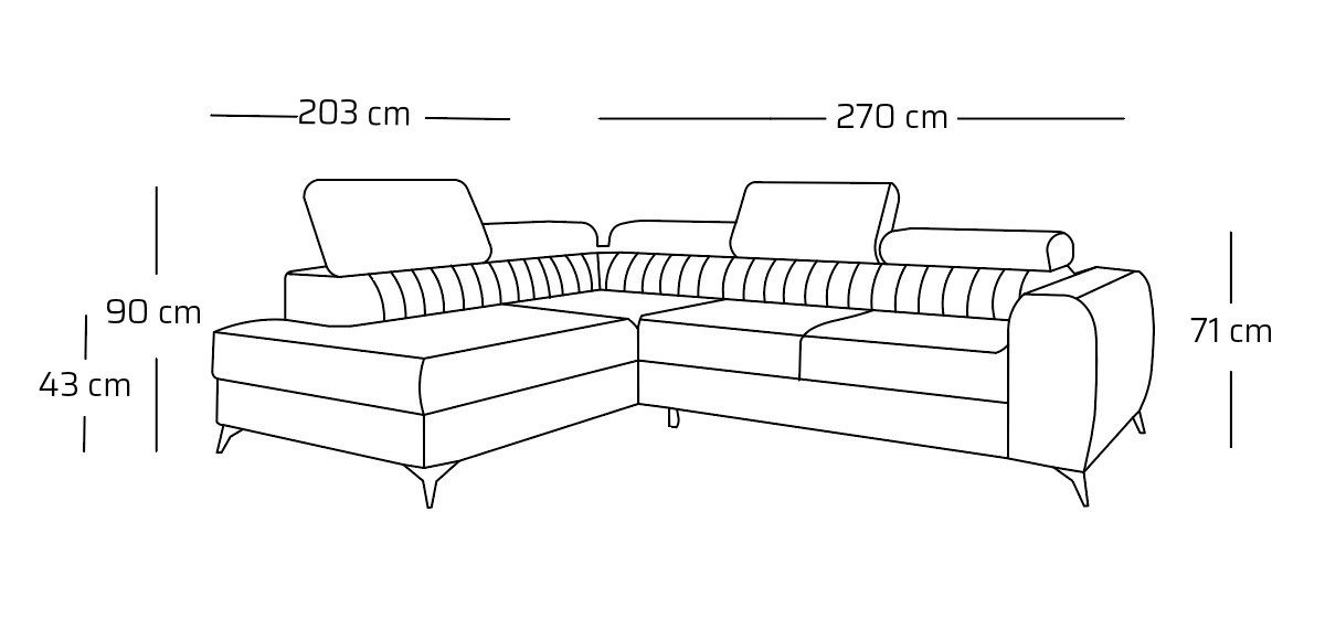 NEXT COLLECTION Ecksofa Priam L, Verstellbare günstig online kaufen