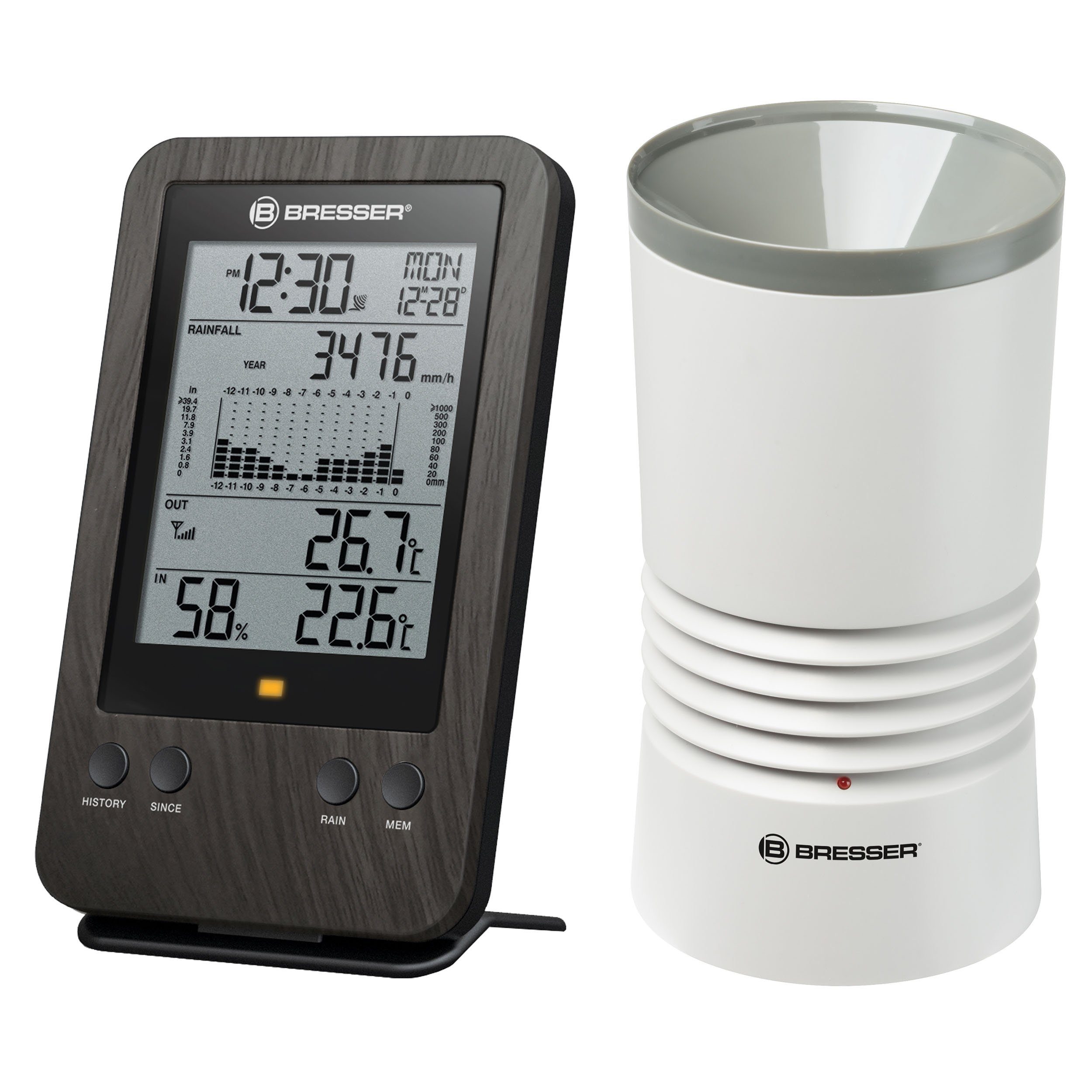 Regenmesser BRESSER WTW Profi-Regenmesser in Holzoptik