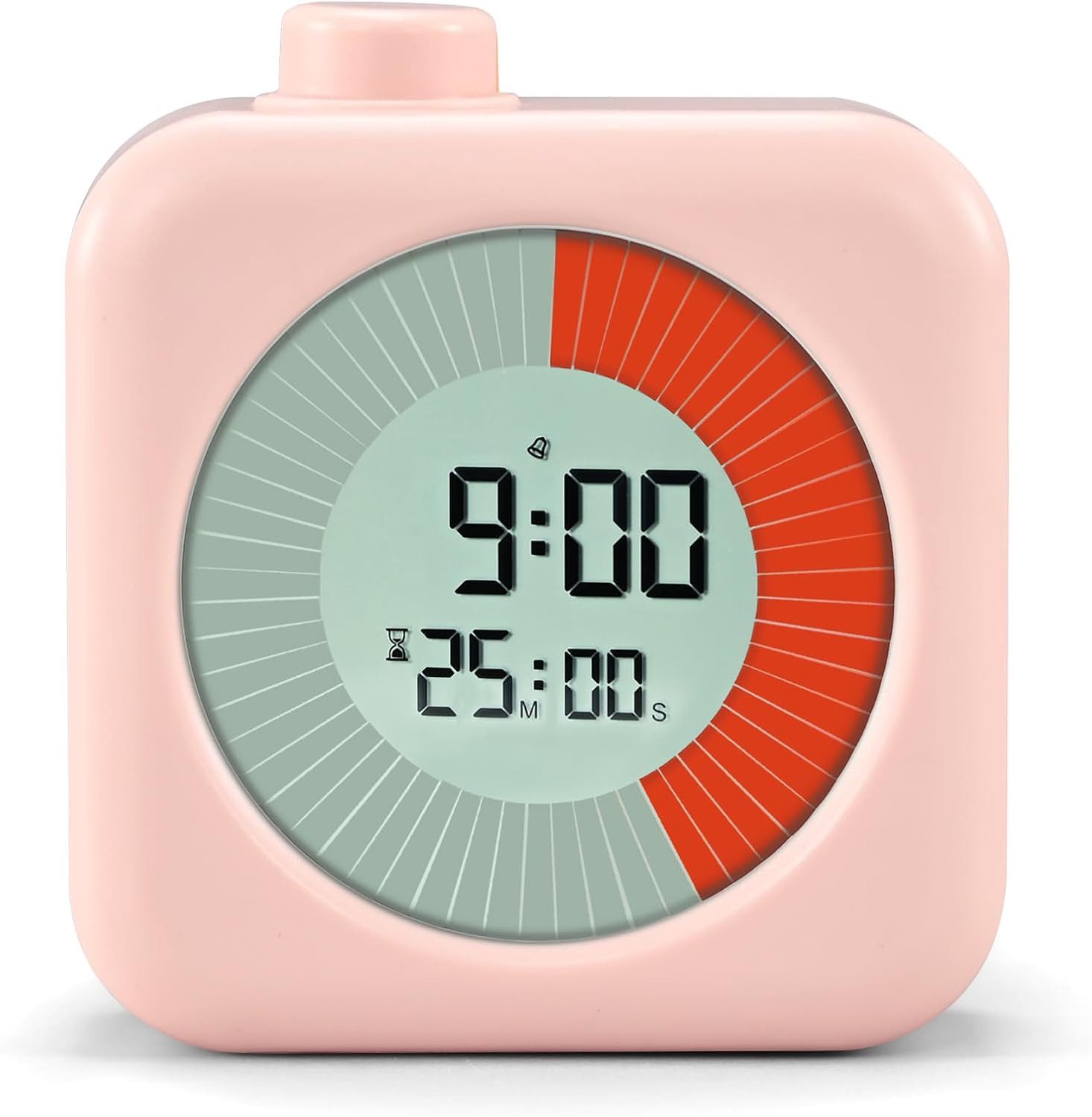 FELIXLEO Intervall-Timer Visueller Timer 3in1 Timer Uhr Alarm 60 Min Kinder Rosa Zuhause. (1-St)