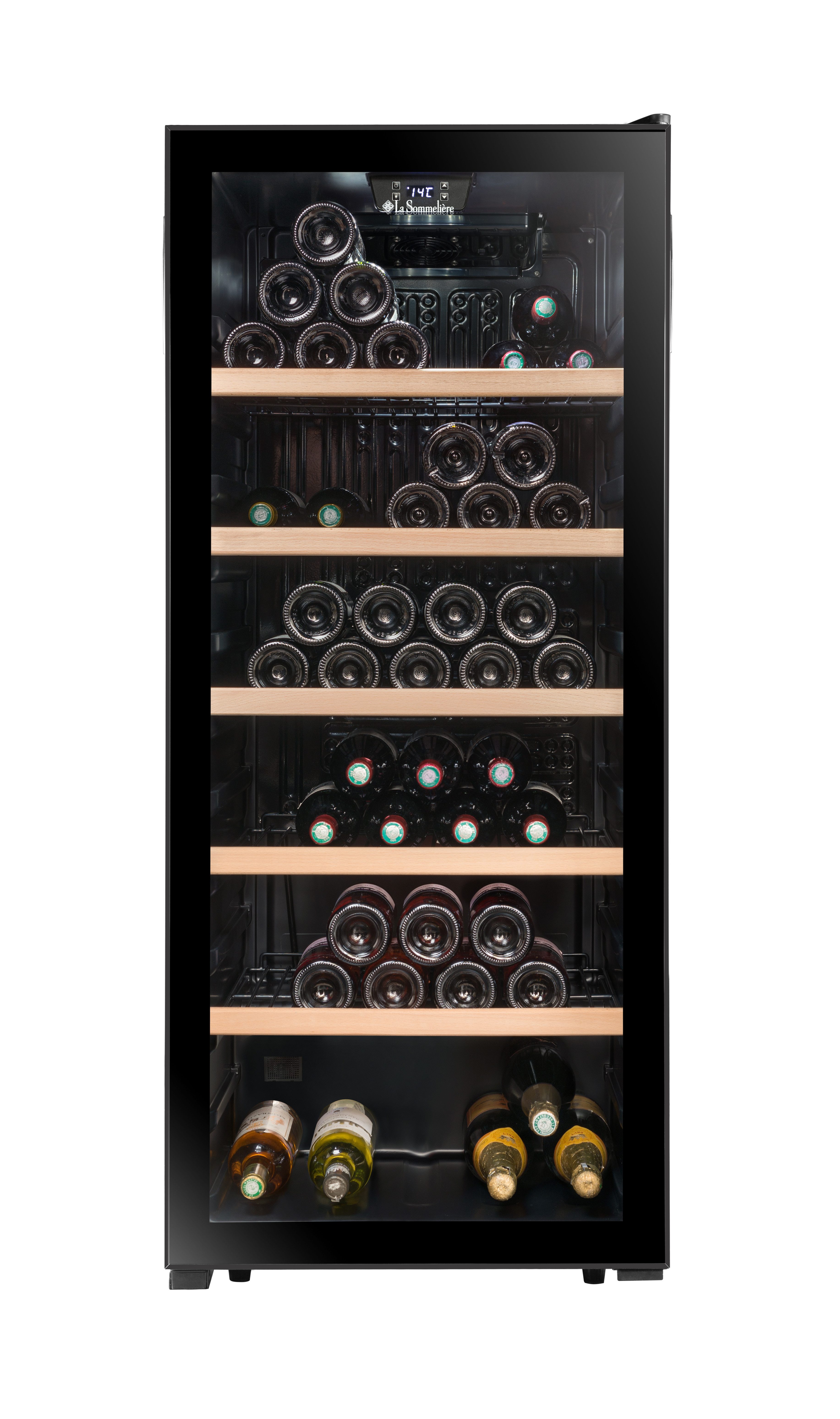 La Sommelière Weinkühlschrank LS117BLACK, für 121 Standardflaschen á 0,75l, Carbon-Filter