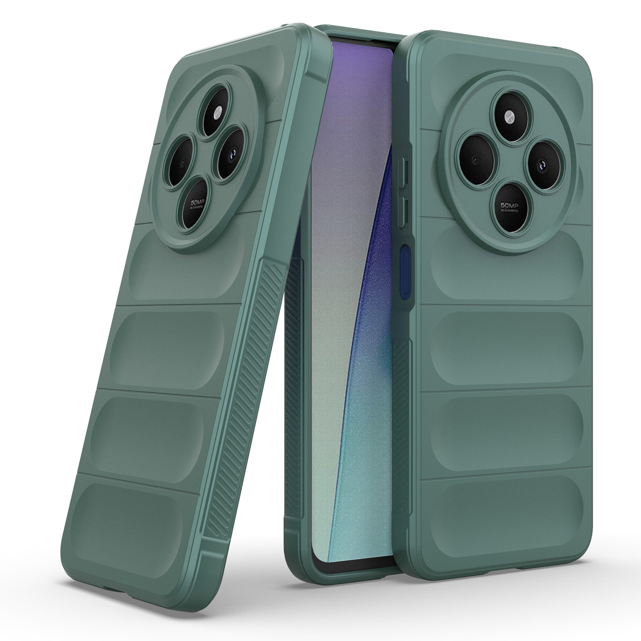 Tec-Expert Handyhülle Cover Hülle für Xiaomi Redmi 14C 6.88 Zoll, 6.88, Case mit Griffzonen und Mikrofaser Inlay