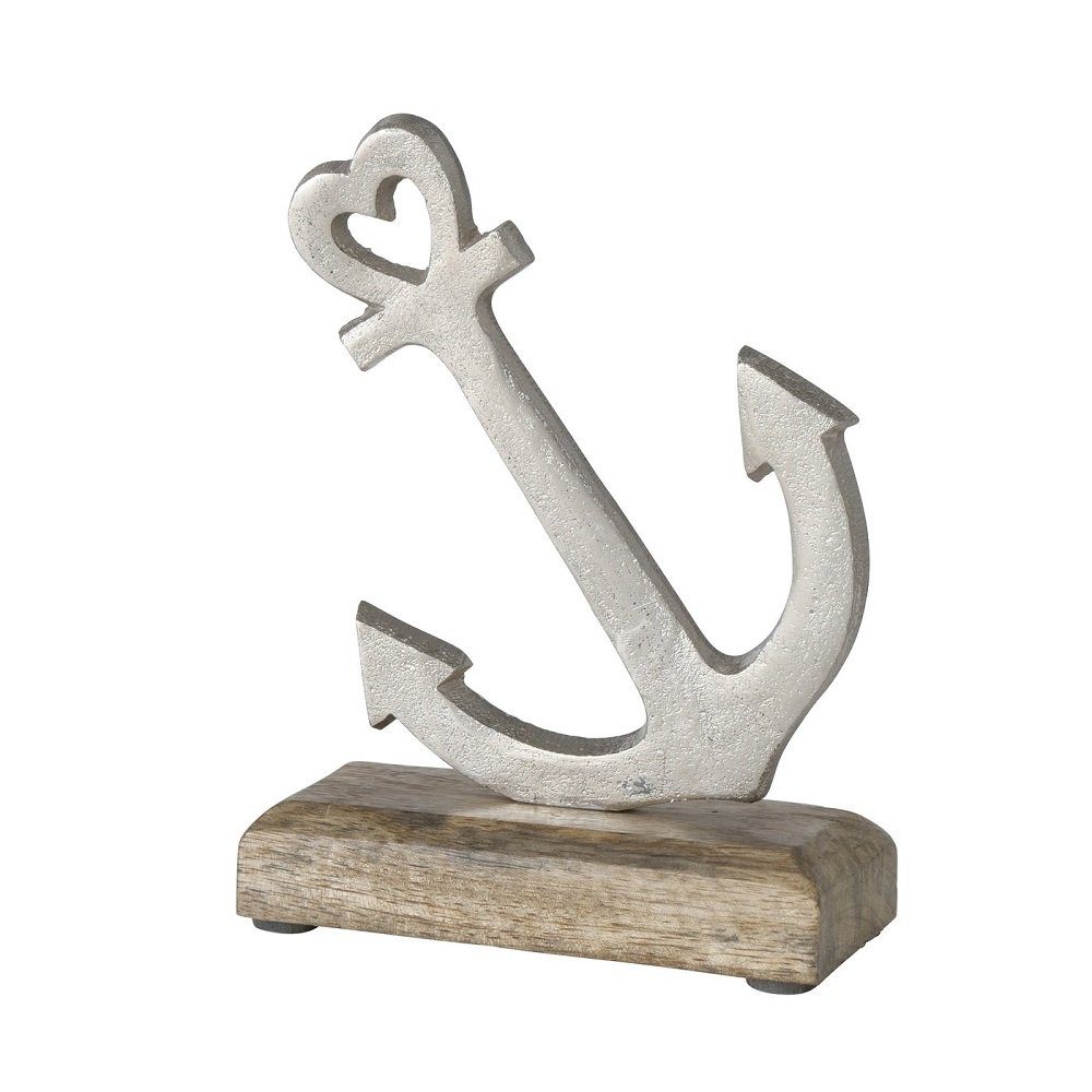 Dekoobjekt Anker Dekoaufsteller AluminiumTischdeko H 17 cm