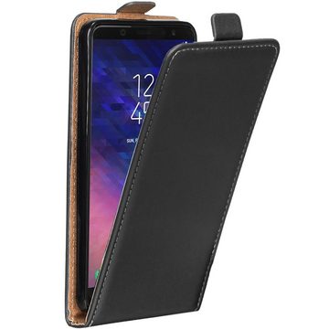 CoolGadget Handyhülle Flip Case Handyhülle für Samsung Galaxy A6 Plus 6 Zoll, Hülle Klapphülle Schutzhülle für Samsung A6+ Flipstyle Cover