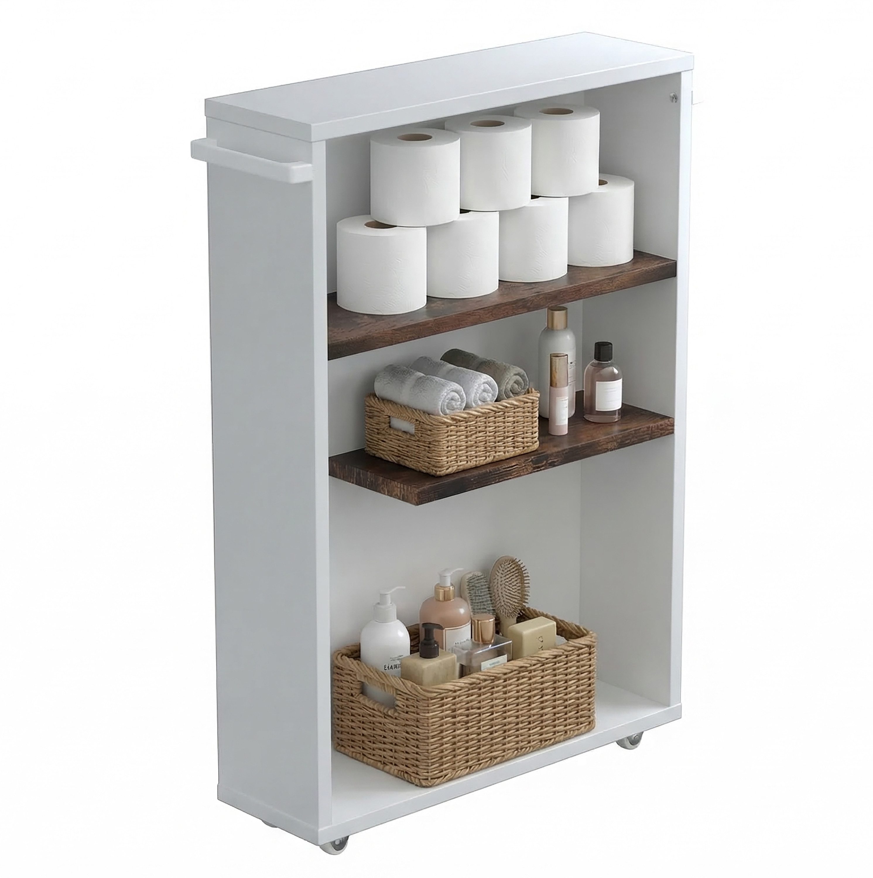 VCM Midischrank Holz Badschrank Nischenregal Nilari 61 x 20 x 45