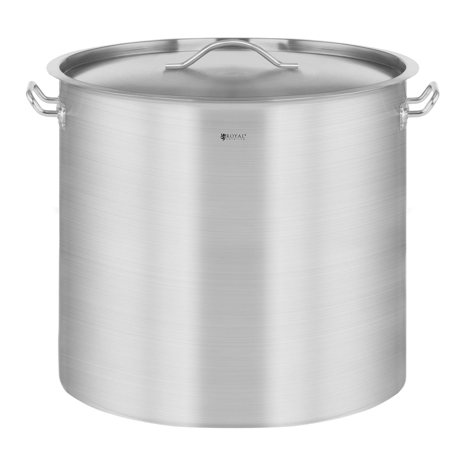 Royal Catering Kochtopf 12 L Suppentopf Ø 25 x 29 cm Induktion Edelstahl Universaltopf Deckel, Edelstahl, verschiedene Größen