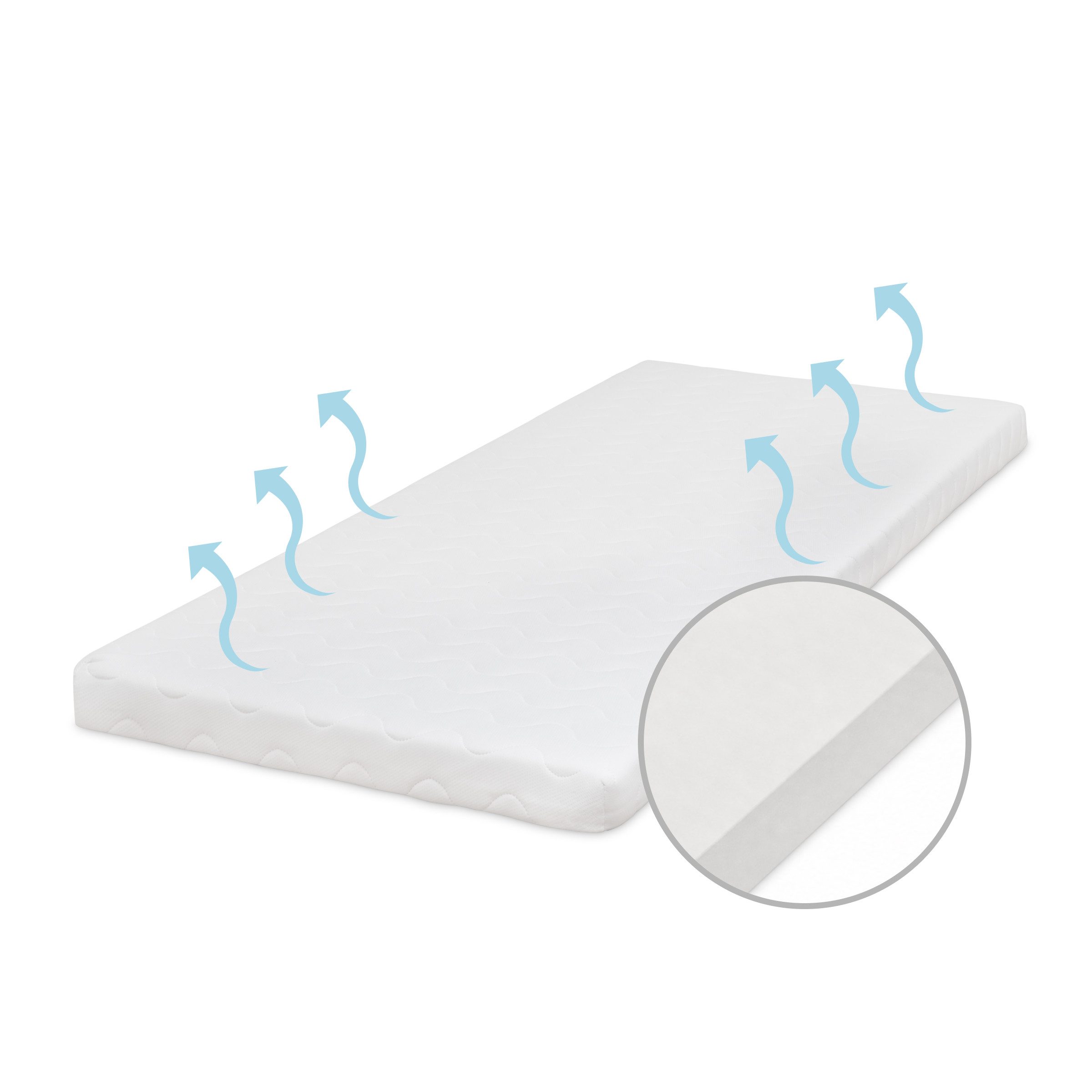 Babymatratze Pur, Babymatratze für Babybett, Baby Matratze, Ehrenkind, 10 cm hoch, (gratis Versand, Härtegrad (Weich - Mittelweich), Belastbarkeit: 55 kg
