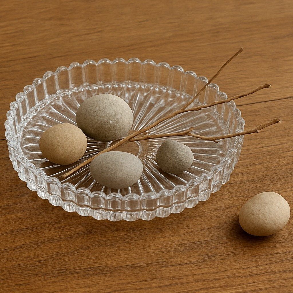 Sandra Rich Kerzenständer Kerzenteller Ø 10cm "RIM", Kerzenhalter aus Glas, Untersetzer, Schale – Bild 3 von 3