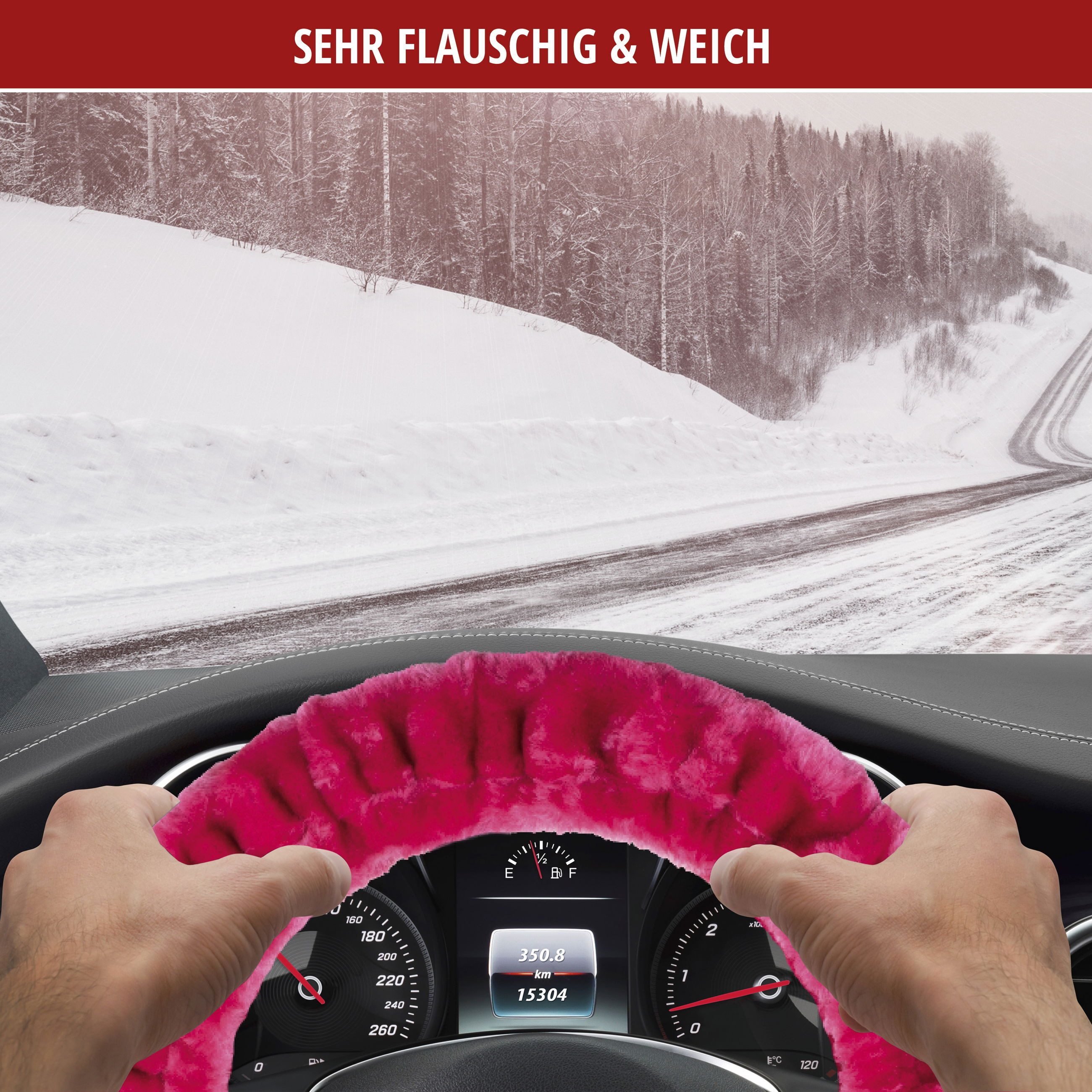 WALSER Steering Wheel Cover, Teddy Bear, (1-piece)