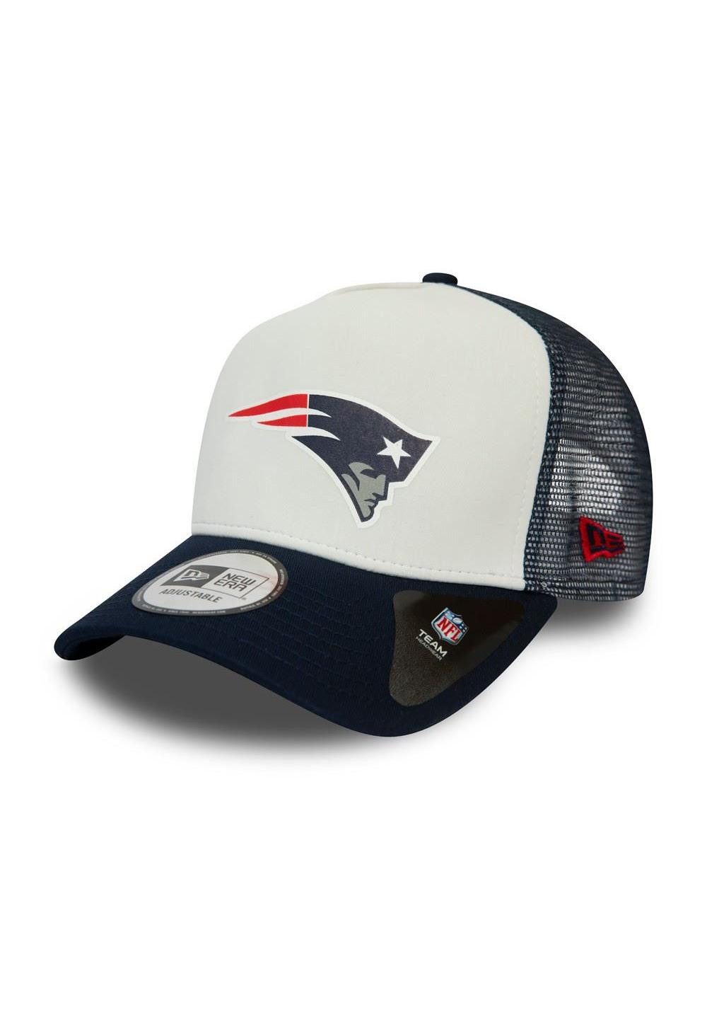 Trucker Cap New England Patriots Team Colour Block - White / Blue A-Frame Trucker