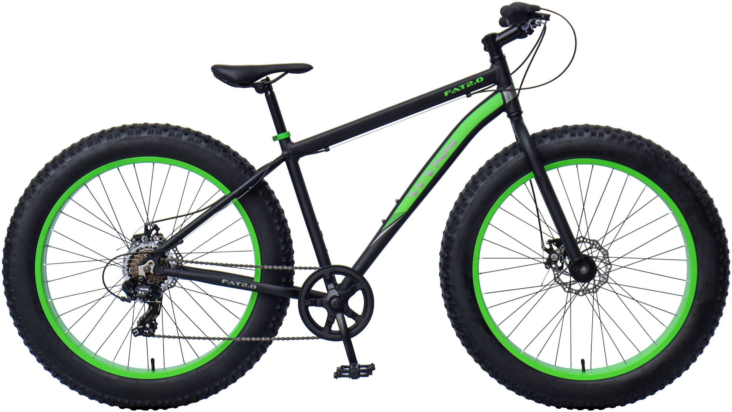 WYNN Fatbike FAT2.0, 7 Gang Shimano Tourney Schaltwerk, Kettenschaltung