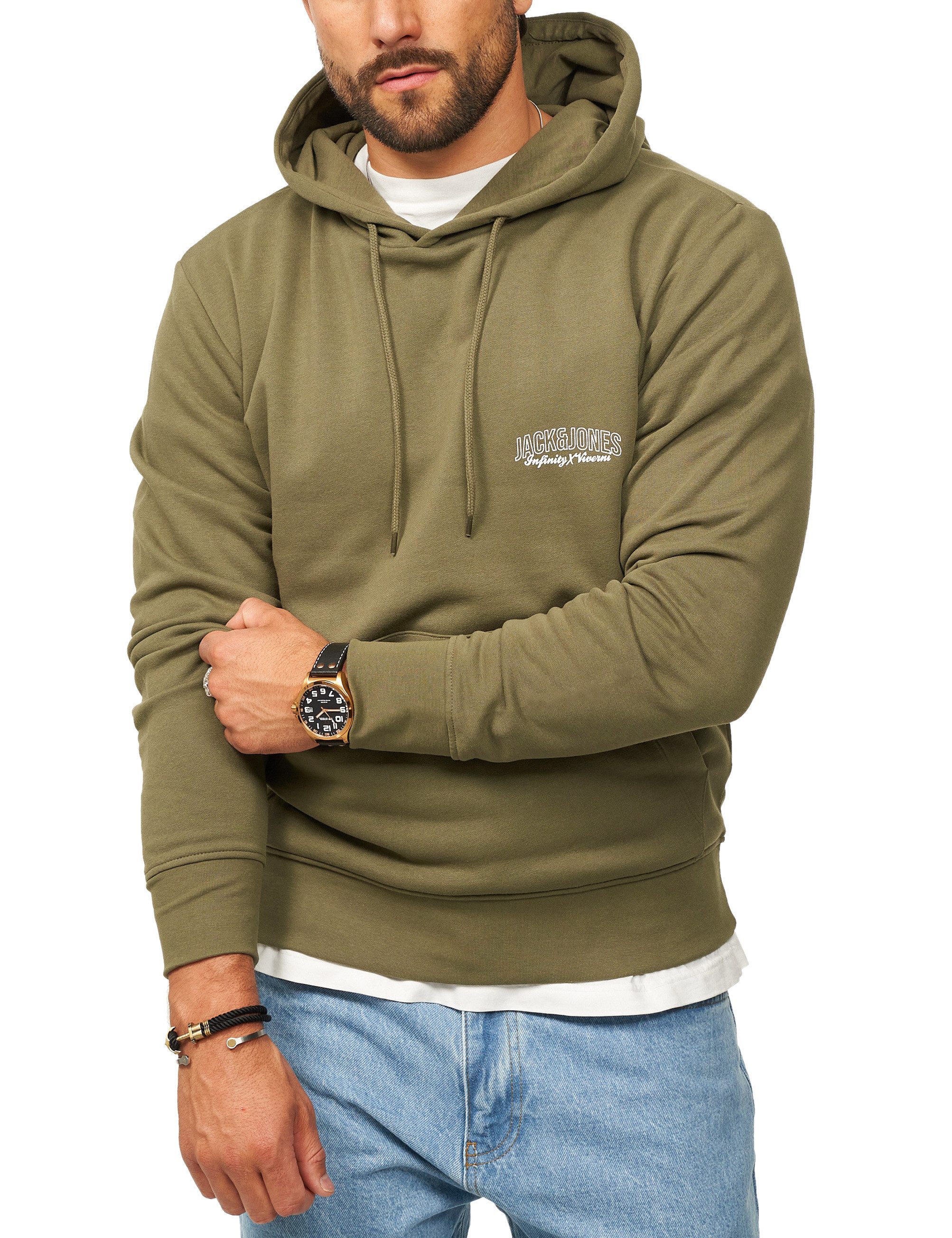 Jack & Jones Hoodie Kapuzenpullover Sweatshirt Kapuzensweatshirt Herren Pul günstig online kaufen