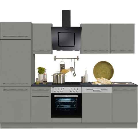 OPTIFIT Küchenzeile Bern, Breite 270 cm, gedämpfte Türen, wahlweise mit E-Geräten