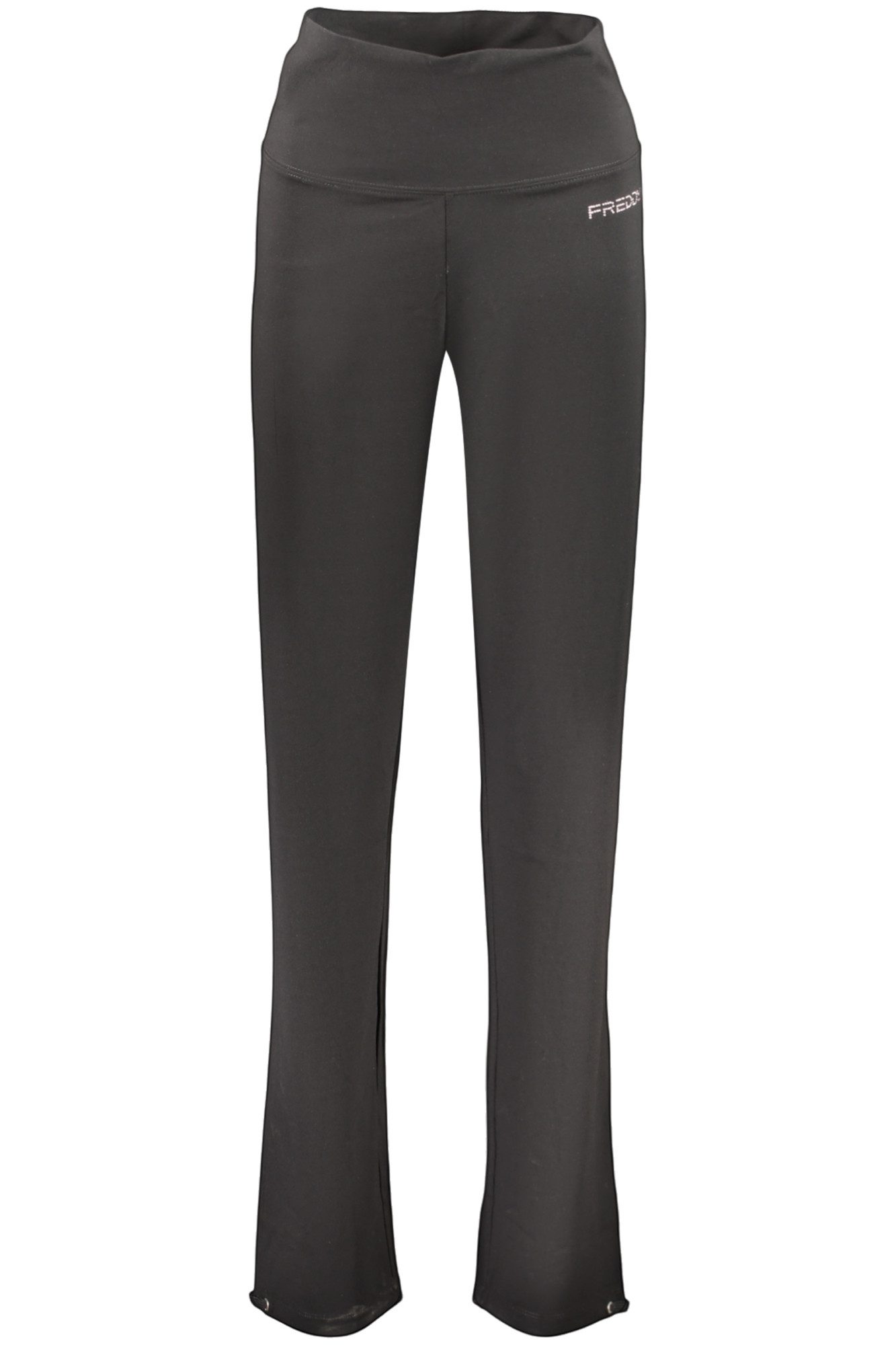 Freddy 5-Pocket-Hose Eleganter Schwarzer Damen Jumpsuit mit weitem Bein und Tailenbund