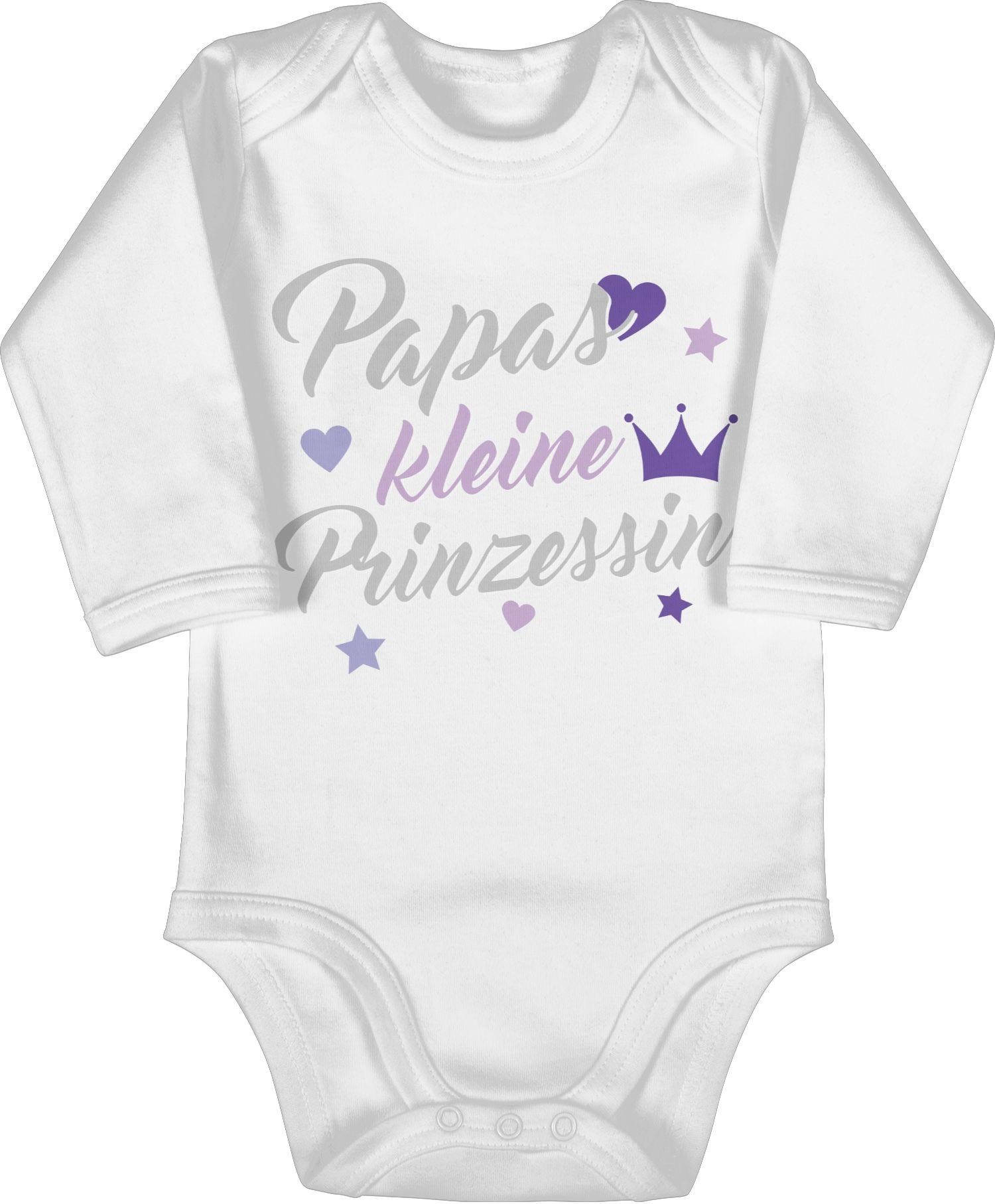 Papas Shirtbody Prinzessin Geschenk kleine 1 Shirtracer Weiß Vatertag Baby