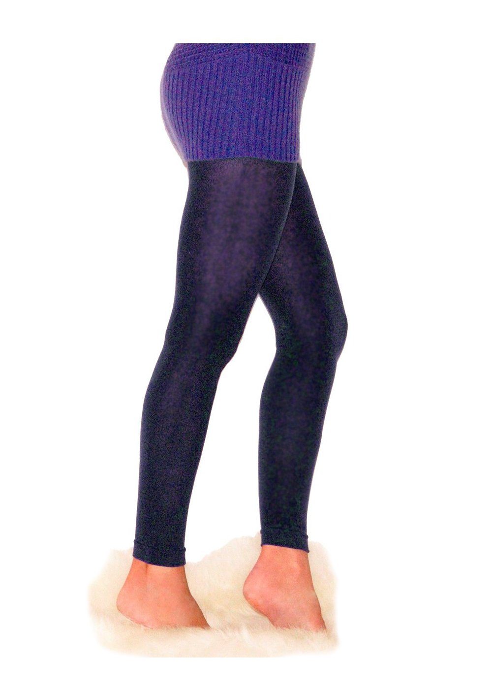 Leggings Strick Leggings warm 200den weich wie fleece