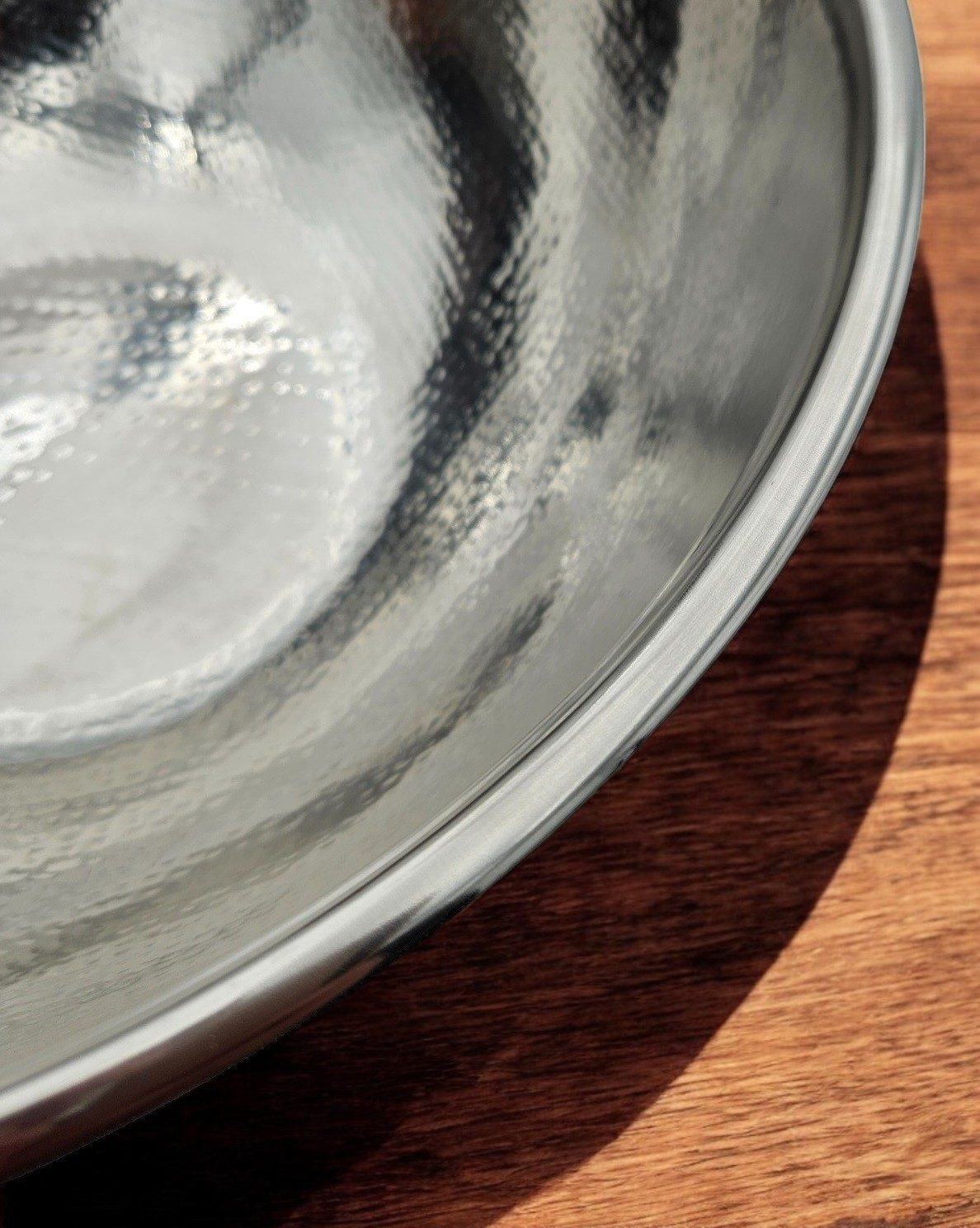 Meinposten Outdoor-Flaschenkühler Sektkühler Schale rund Edelstahl Champagnerschale Hammerschlag