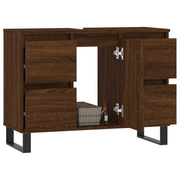 vidaXL Badezimmerspiegelschrank Badschrank Braun Eichen-Optik 80x33x60 cm Holzwerkstoff (1-St)