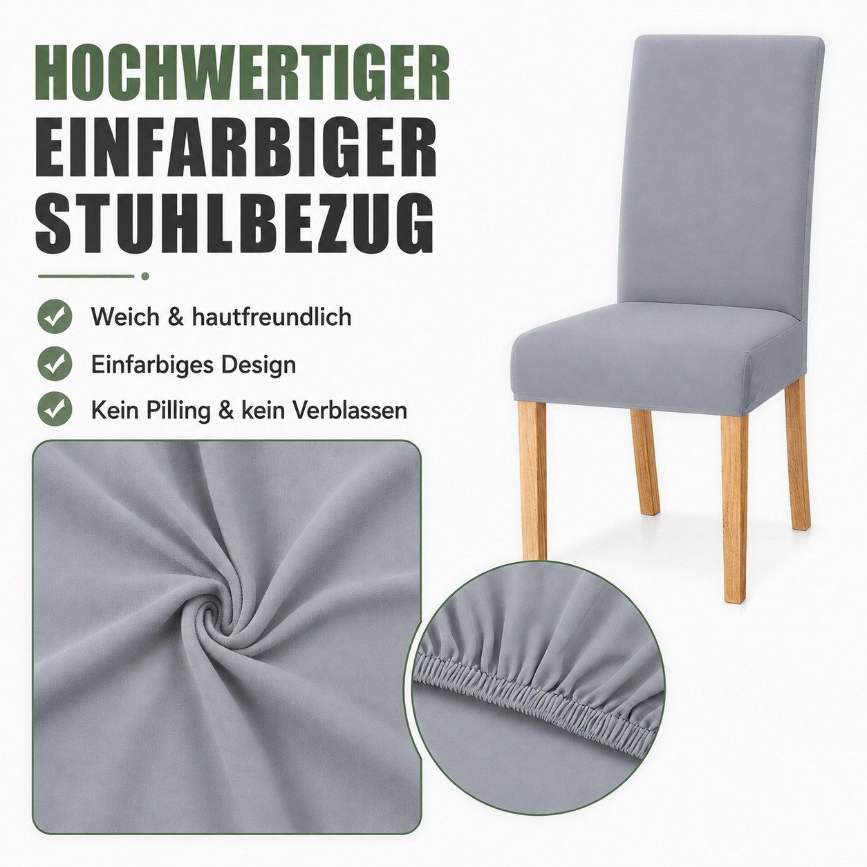 BlingBin Stuhlhusse 4er Set Stretch Stuhlbezug Waschbare Esszimmerstuhl, Schützt vor Spritzern, Flecken & Abnutzung, für Küche,Esszimmer,Hotel – Bild 3 von 5
