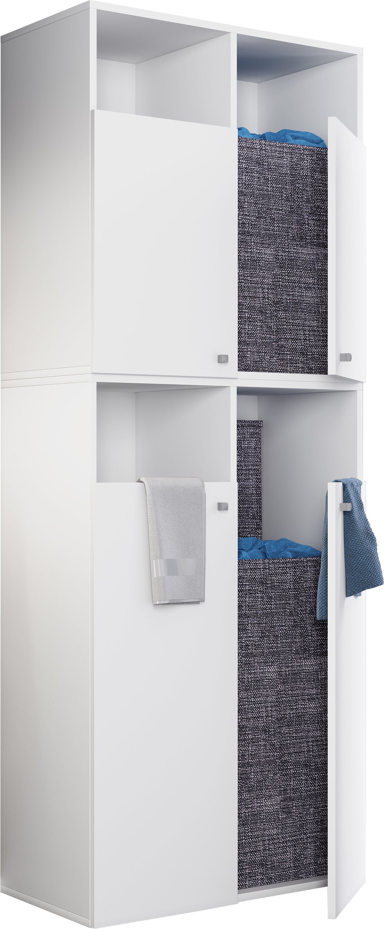 VCM Hochschrank Wäscheschrank Wäschetruhe Wäschebox 4f Klidas XXL (1-St)