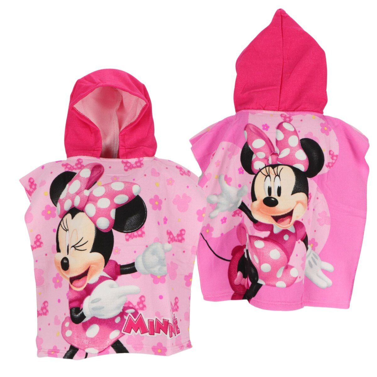 Disney Poncho Disney Minnie Mouse Mikrofaser Poncho 100x55 cm OneSize