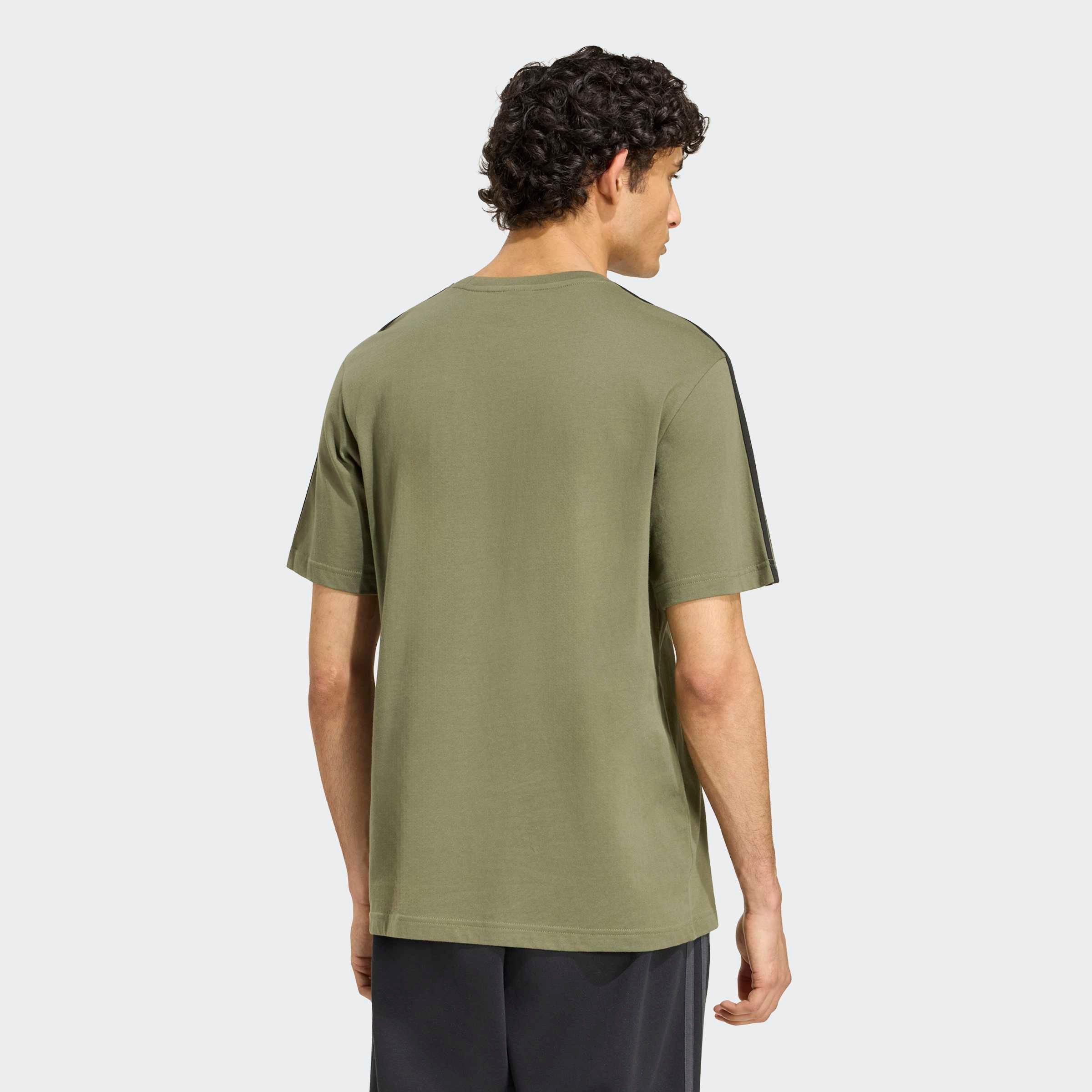 adidas Sportswear T-Shirt ESSENTIALS 3-STREIFEN, SINGLE JERSEY, BRANDING LINKE SCHULTER