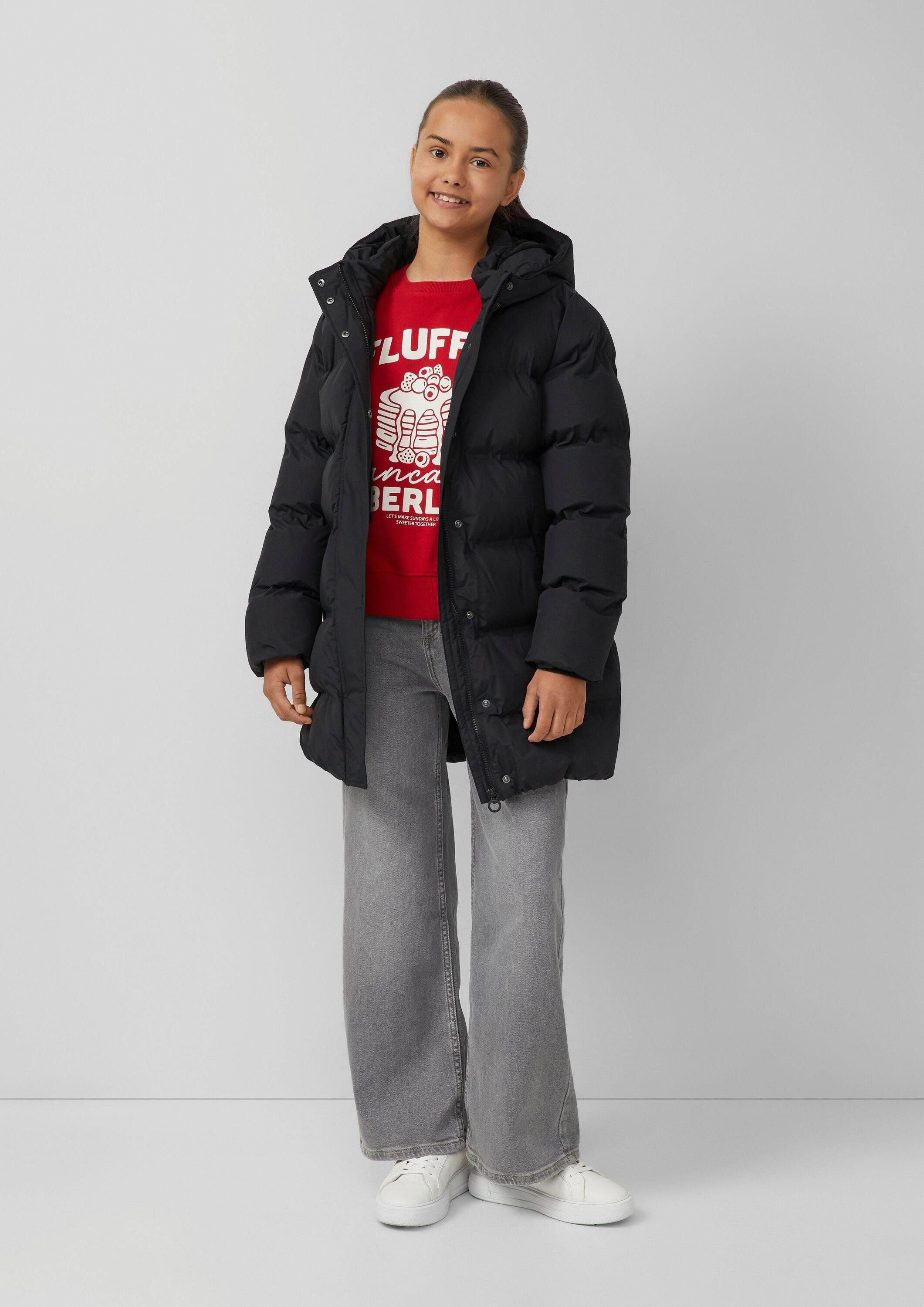 s.Oliver Wintermantel Outdoor-Mantel Steppmantel mit kuscheligem Futter und Gürtel