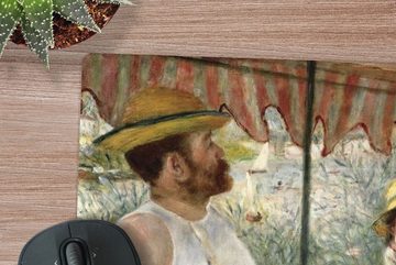 MuchoWow Gaming Mauspad Mittagessen der Ruderer - Gemälde von Pierre-Auguste Renoir (1-St), Büro für Tastatur und Maus, Mousepad Gaming, 90x60 cm, XXL, Großes