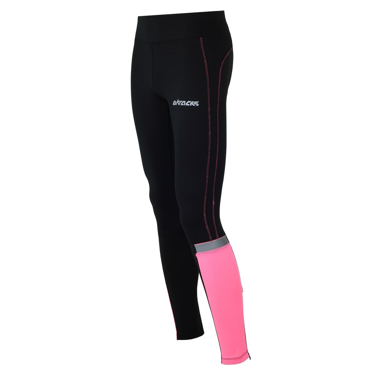 Airtracks Lauftights Damen Laufhose Lang Neon Sporthose mit Kompressionswirkung, & Quick Dry Funktion, » S M L Xl XXL XXXL «