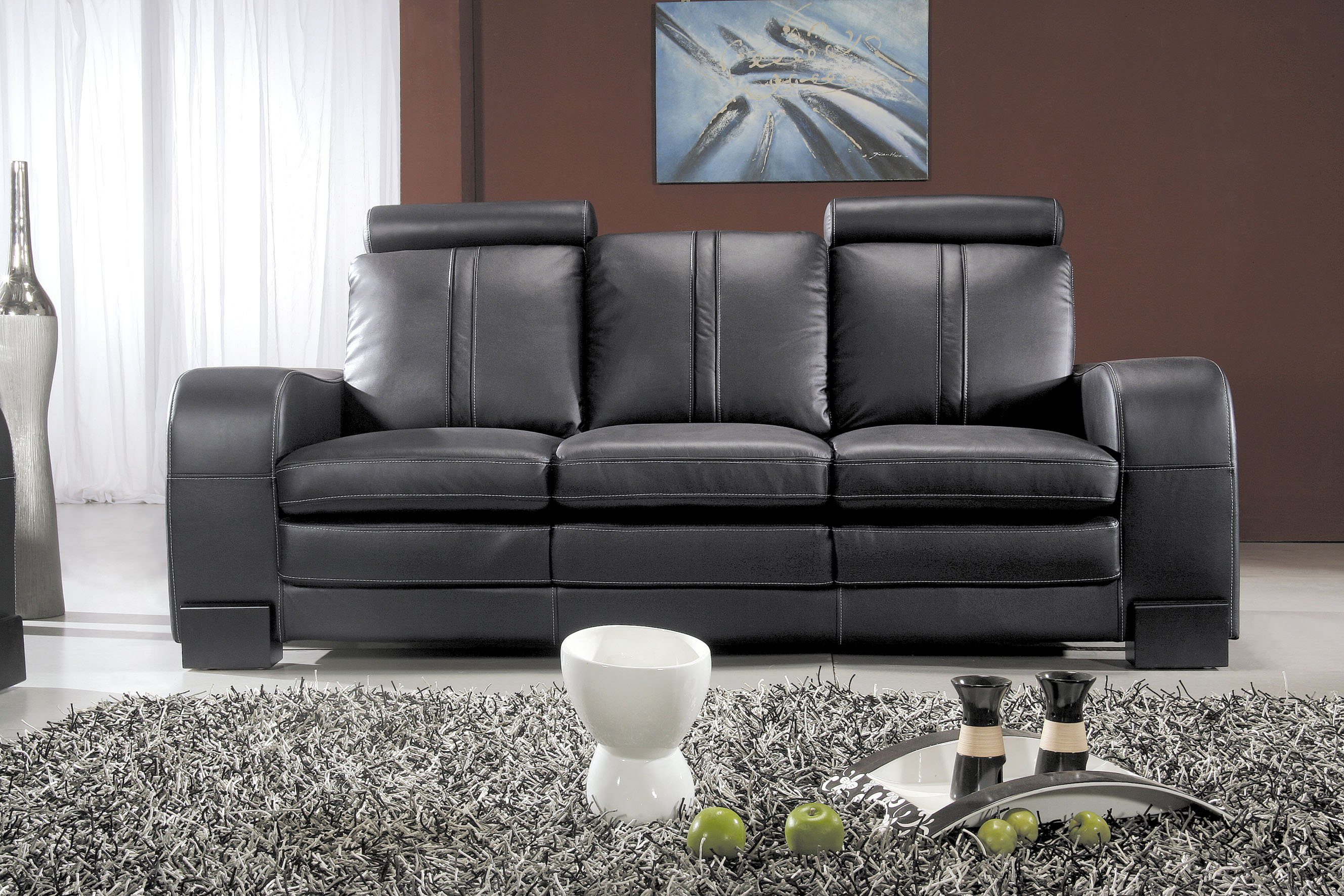 JVmoebel Sofa 3 (ohne Big Sitzer Couch XXL Leder, Europe 2+1) Made Sofa Sofas in Polster