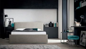 JVmoebel Polsterbett, Italienische Möbel Design Bett Schlafzimmer Betten Leder Hotel