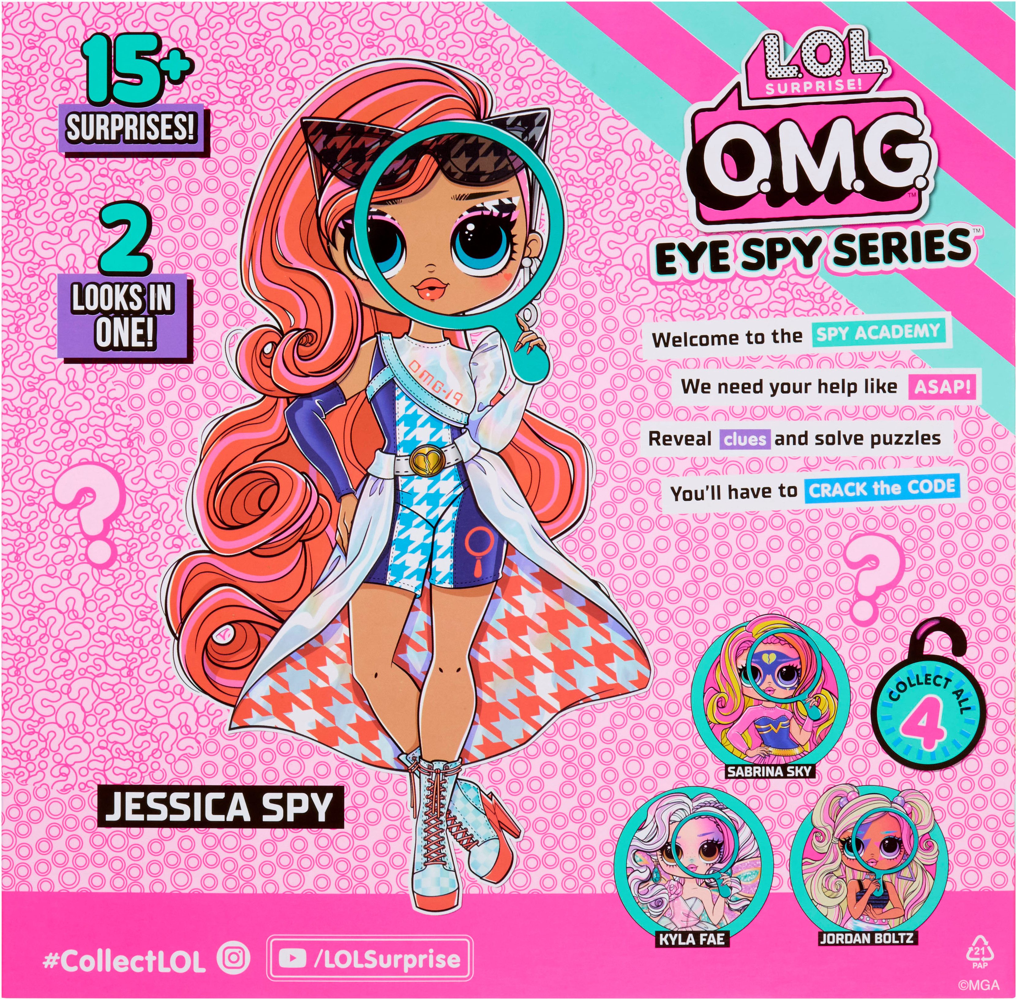 L.O.L. SURPRISE! Anziehpuppe L.O.L. Surprise OMG Eye Spy - Spy, mit magischem Farbwechsel