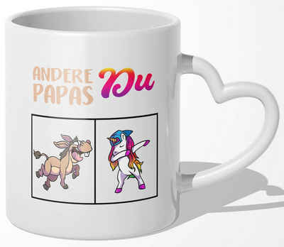 22Feels Tasse Papa Geschenk Vatertag Vater Geburtstag Herrentag Männer Weihnachten, Keramik, Made In Germany, Spülmaschinenfest, Herzhenkel