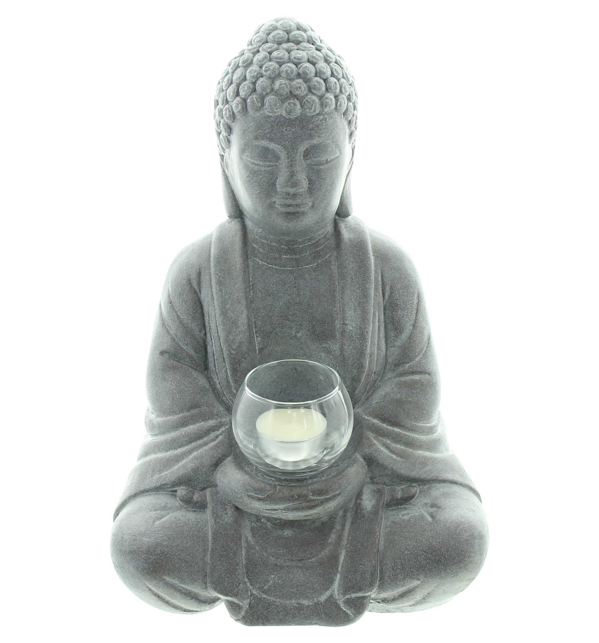 Dekoleidenschaft Buddhafigur "Erleuchtung" Dekofigur Buddha, Zement günstig online kaufen