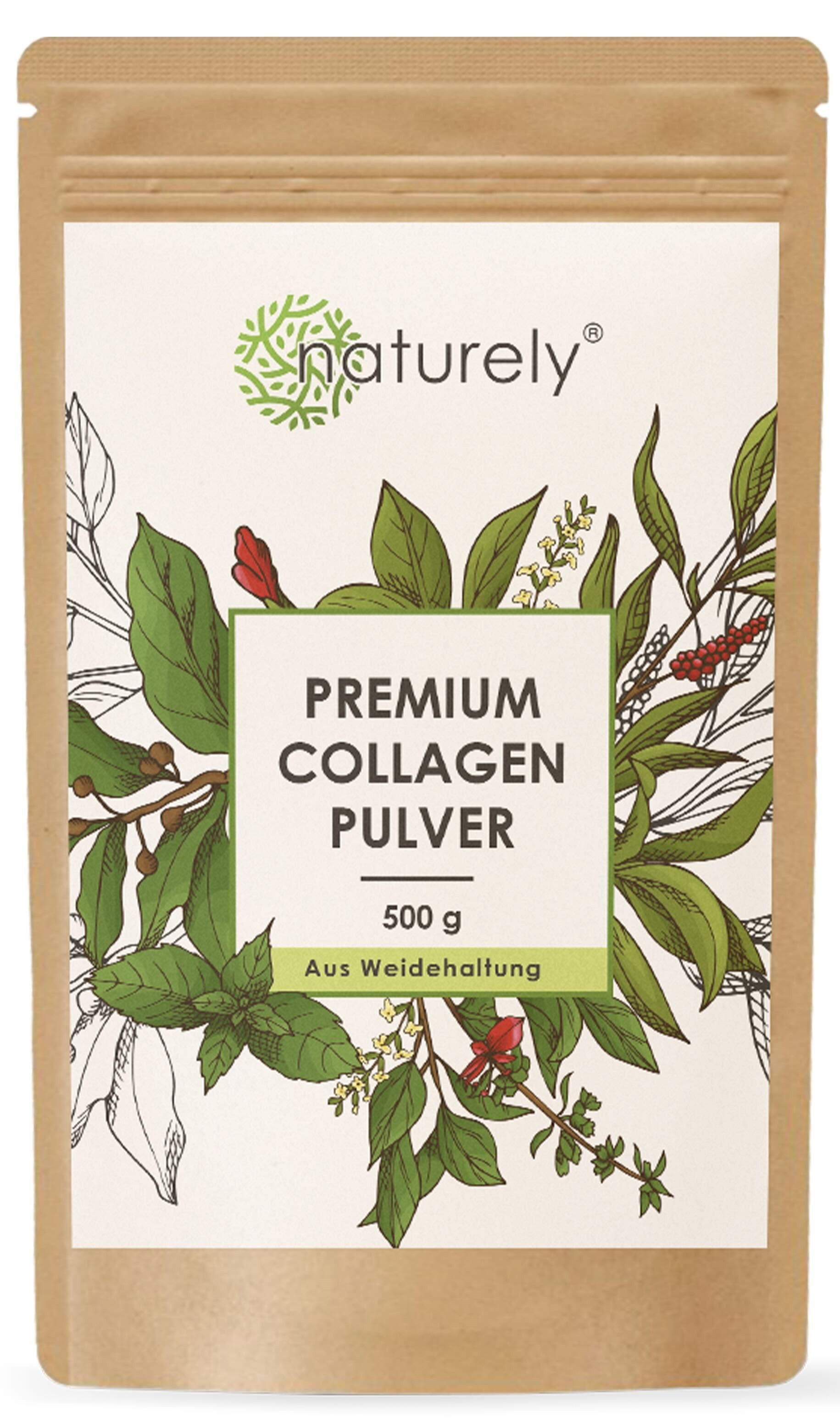 Yes Vegan Premium Kollagen Pulver aus Weidehaltung, Collagen Hydrolysat für Glow Pulver, 500 g, laktosefrei, glutenfrei