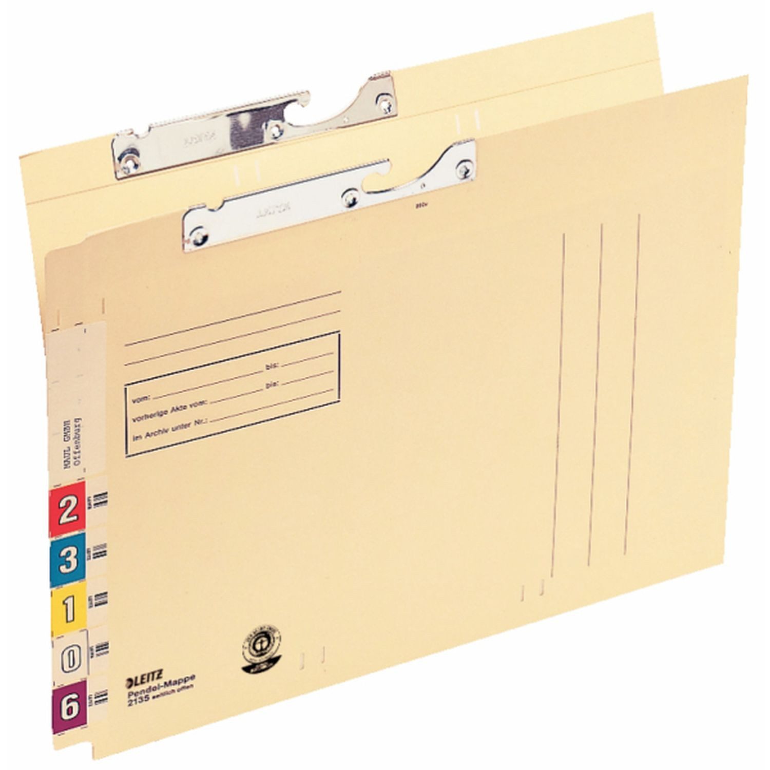LEITZ Organisationsmappe LEITZ Pendelmappe Orgacolor, A4, seitlich offen, chamois