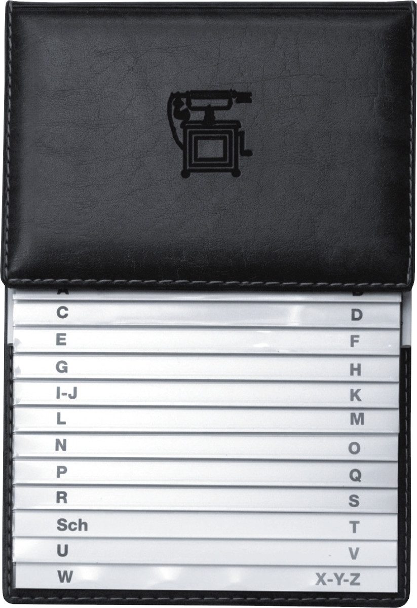 VELOFLEX Tagebuch Telefonregister (Schuppen) 155x225mm schwarz