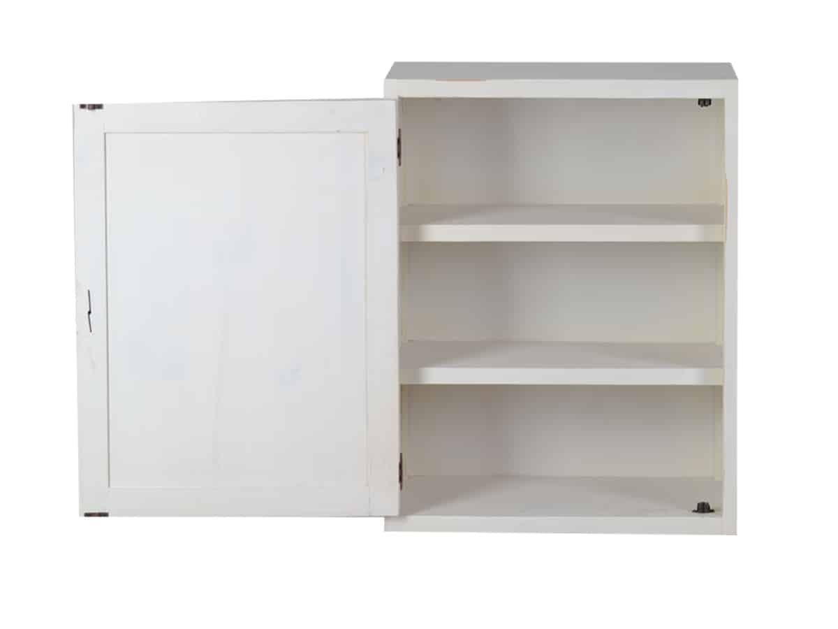 MiaMöbel Hängeschrank Mexico aus massivem Pinienholz Weiß